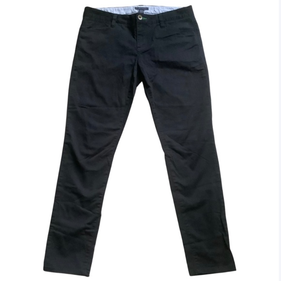 TOMMY HILFIGER Low Rise Slim Black Five Pocket Jean Chino - Picture 1 of 5